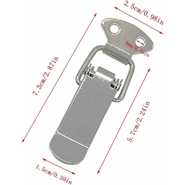 Fjäderspärr Toggle Rostfritt stål Spak Spärr Fjäderlåda Trunk