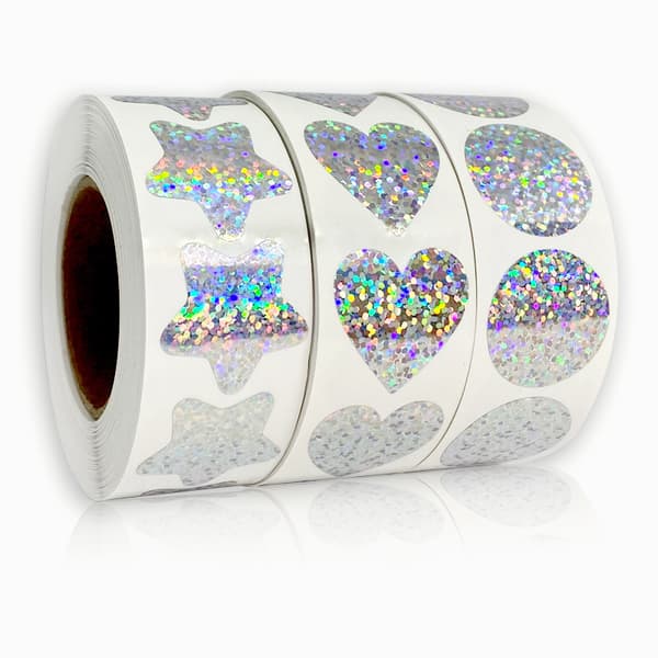 Laser Design Label Stickers Glatt Overflate Tetting Dekorasjon Gave