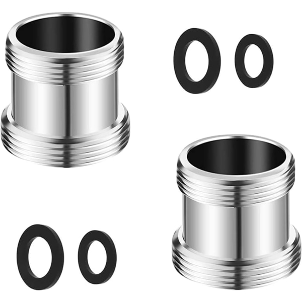 2 stk 22/24mm hann til hann kranadapter, 22mm hann til hann NPT-gjenger