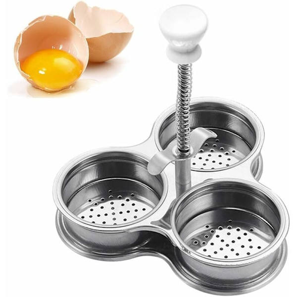Eggkoker, eggkoker, eggstencil med TRE gitter, eggkoker