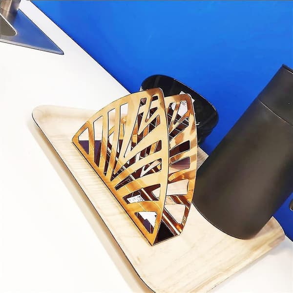 Serviet Holder H Hullet Dispenser, Rustfrit Stål Trekantet Serviet Dispenser