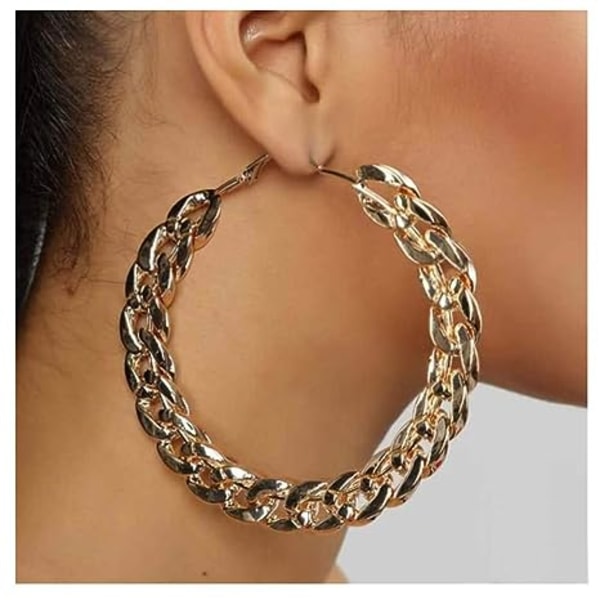 Earrings Geometric Large Round Loop Earrings Wedding Prom Party Festival Jewelry