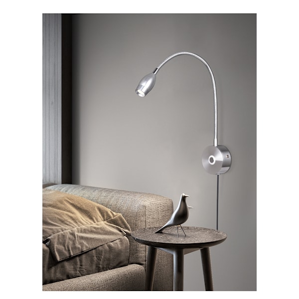 Led-seinälukulamppu - Seinävalaisin USB-portilla ja kosketuksella
