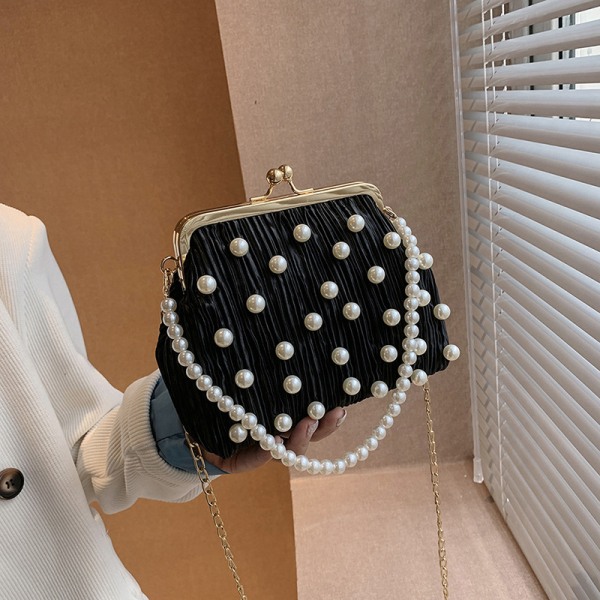 Kvinders håndtaske Pearl Clutch Bag Middagstaske Banket Bride Bag Dre