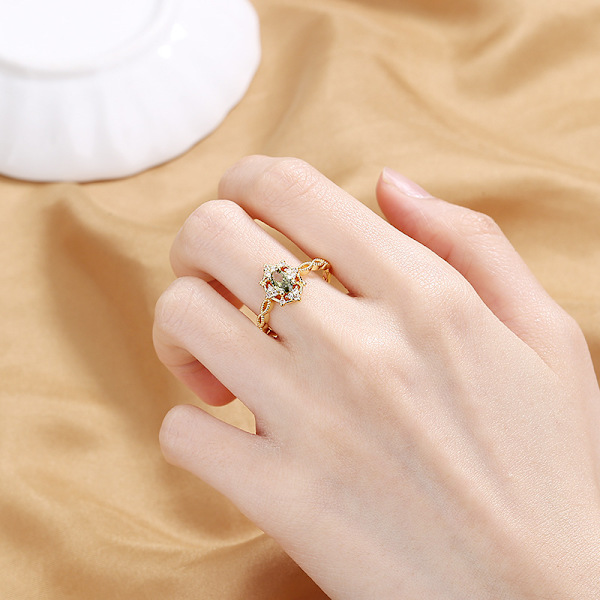 Tåardrop Crest Ring för kvinnor, olika ädelstenar, päronform, storlekar