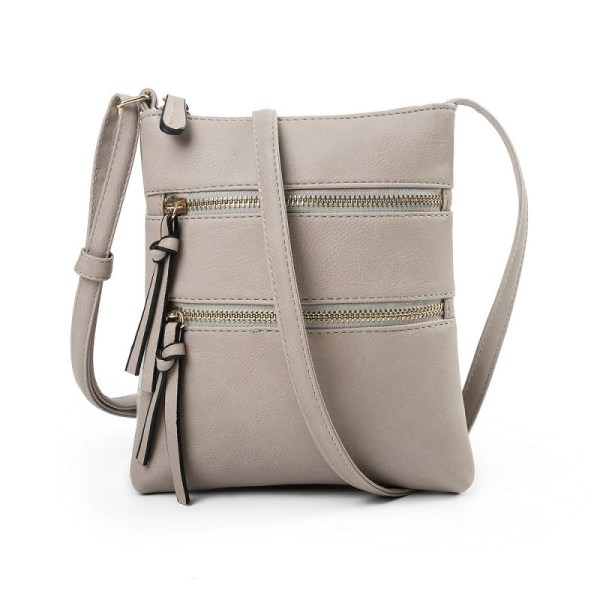 Funktionell crossbody-väska med flera fickor, 1 st, brun