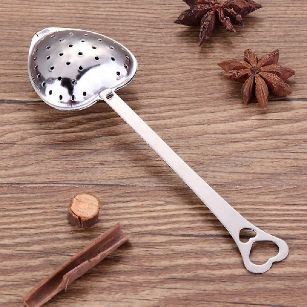 10 stk. hjerteformet te-infuser - rustfrit stål