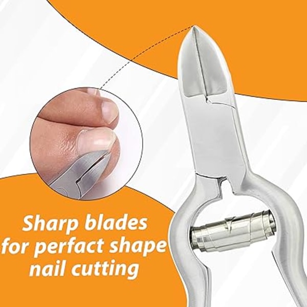 HØJ STYRKET PROFESSIONAL tyk tåneglklipper Nipper Podologi Rustfrit Stål, 12,5 cm