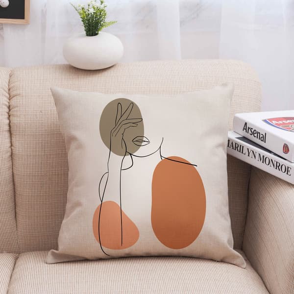 Set med 9 boho-kuddfodral - 45x45cm - Modernt abstrakt mönster