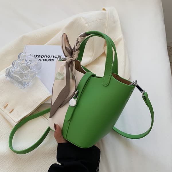 Lätt Bucket Bag Classic Mini Axelväskor grön