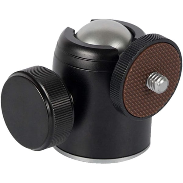 Mini 360 Graders Metall Tripod Kulhuvud med 3/8\" till 1/4\" Skruvadapter för Digitalkamera Mobiltelefon Monopod