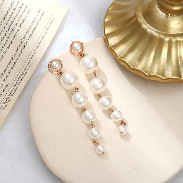 Kvinde Øreringe Perler Lang Dangle Øre Manchet Stud Øreringe Eardrop