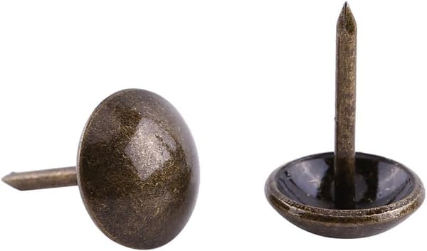 Pose med 100 stk. Retro Antikke Dekorative Søm Antik Bronze Farve Jern til Sofadekoration Polstring Møbelstifter