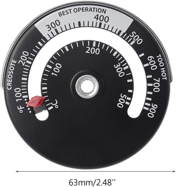 Magnetisk rökpips termometer vedspis pipa multibränsle vedspis (termometer)