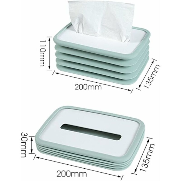Rektangulær Tissue Box, Silikone Tissue Box, Vandtæt og Dråbe
