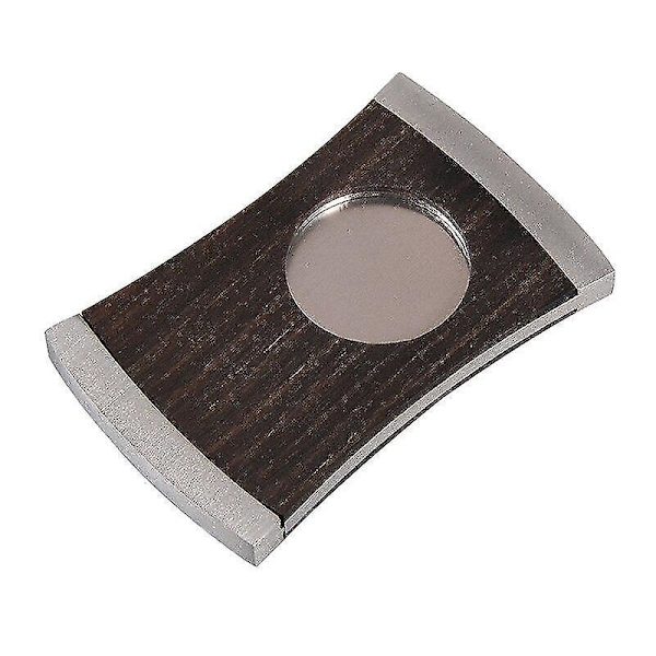 Cigar Saks Dobbelt Skær Rustfrit Stål Skarpe Cigar Cutter - C