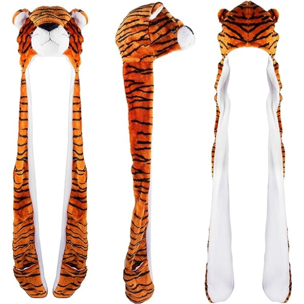 Tiger Cute Plush Animal Winter Ski Hat Beanie Aviator Style Winte