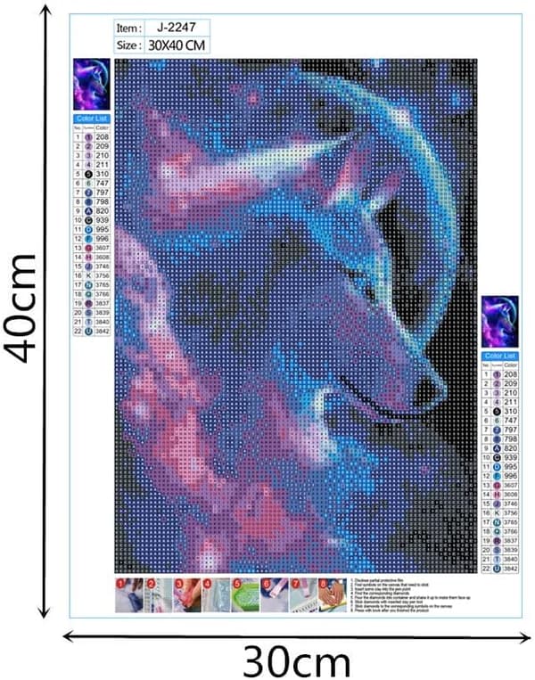 5D DIY Diamantmaleri Kits, Diamant Rhinestone Broderi Kors