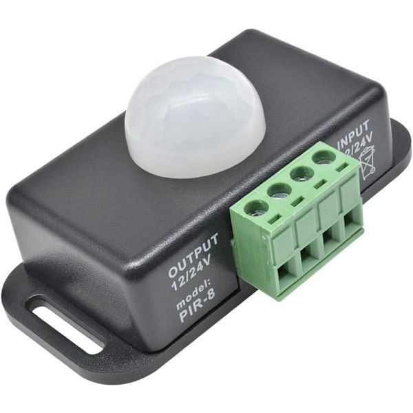 DC12V 8A Justerbar Rörelsesensor Automatisk Strömbrytare för Skåp, Vardagsrum, Trappor, Garage, LED-Strip Lights.