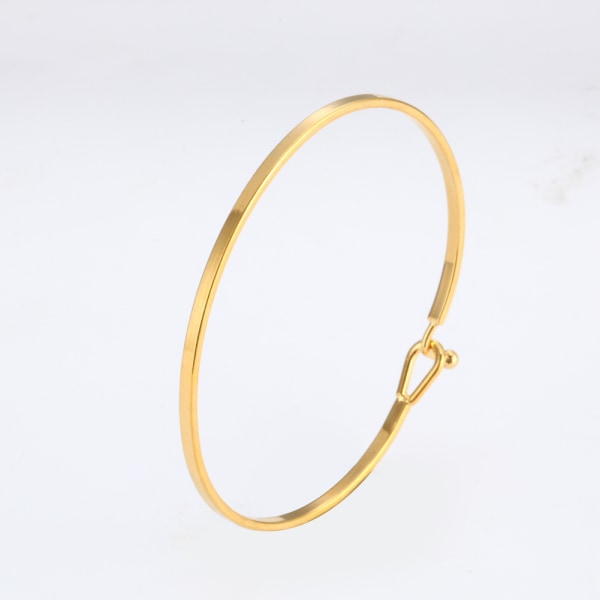 Dainty Gold Bar armbånd til kvinder Simple Delicate Thin Cuff Bang