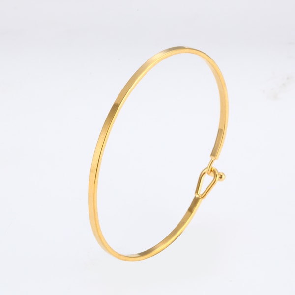 Dam guldbarsarmband tunt armband krok smycken guld