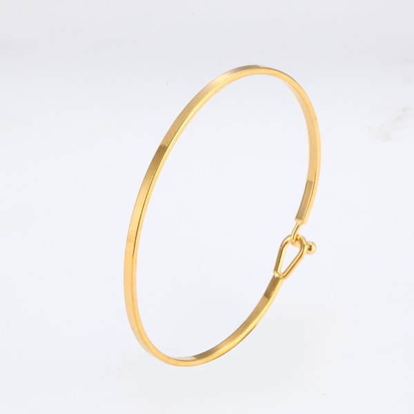 Söt guldbararmband för kvinnor Enkelt delikat tunt manschettarmband