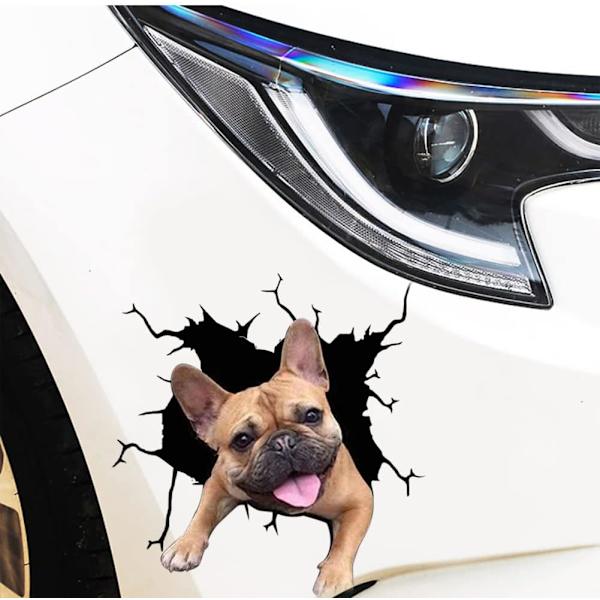1 stk 3D Hunde Klistremerker, Morsomme Sprekk Hunder Vinyl Bil Klistremerke, Bil Vindus Klistremerker Dyr Elektrostatisk Sprekk Klistremerker, Pitbull
