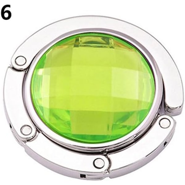 2 stk. Foldbar håndtaske pung krog bøjle rund krystal rhinestone sammenklappelig bord B