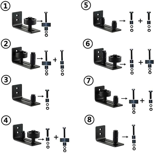Multifunktionel gulvguide til lågebund, justerbar rulle til gulvguide