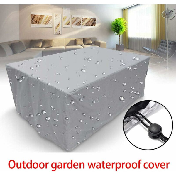 Rektangulärt skyddande cover för trädgårdsmöbler, 210D vattentätt
