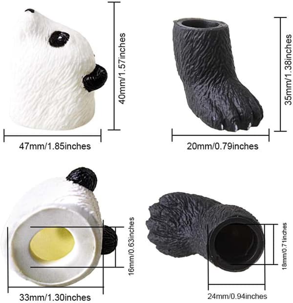 Panda djur finger handdocka nyhet leksak fingerdocka prop present