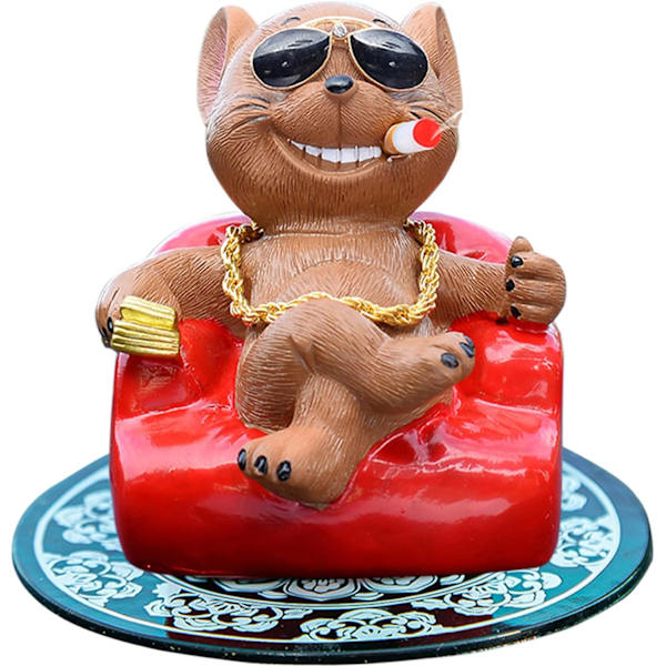 Bully Mouse Figurine Cartoon Doll - Interiørdekorasjon for bil