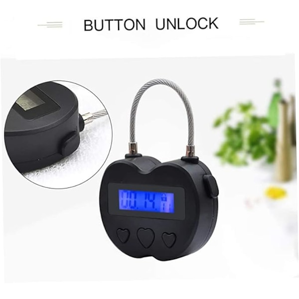 Timer hængelås LCD display tidslås USB timing trådlås USB lås multifun