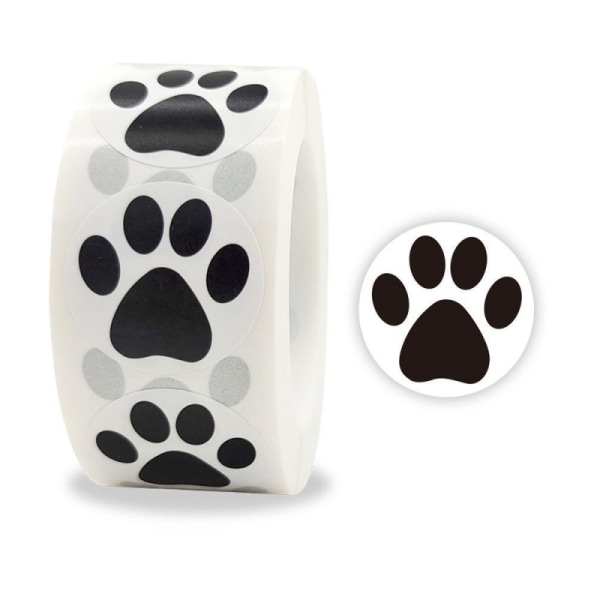 Paw Prints Stickers, (1 Tommer/ 500 Stickers) Dog Puppy Paw Stickers