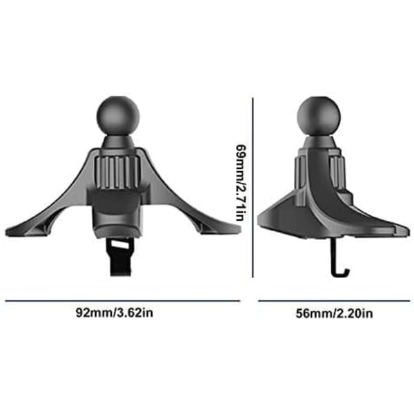 17mm Kulehode Biltelefonholder Klips for Bil Luftventil