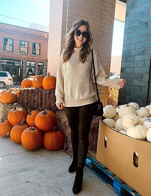 Dame Turtleneck Batwing Ærme Løstsiddende Oversized Chunky Strikket