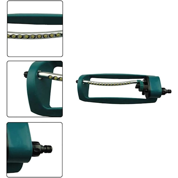 15 Huller Hage Sprinkler, Hage Oscillerende Sprinkler Justerbar Hage Vanningssystem Vann Sprinkler for Hage Plen Park Yard