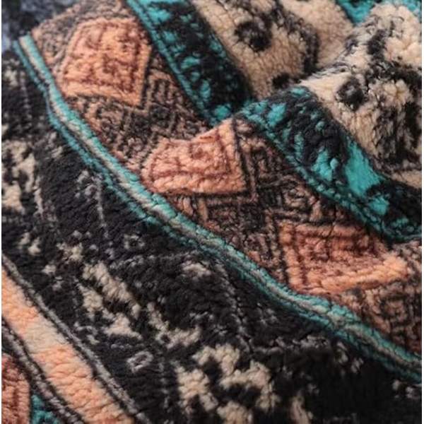 Fleece Strikket Lue (Rødt Mønster)