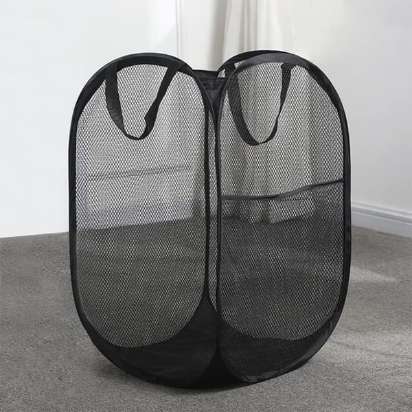 Stor sammenleggbar pop-up mesh klesvaskurv, 36x36x58cm, sammenleggbar klesvask