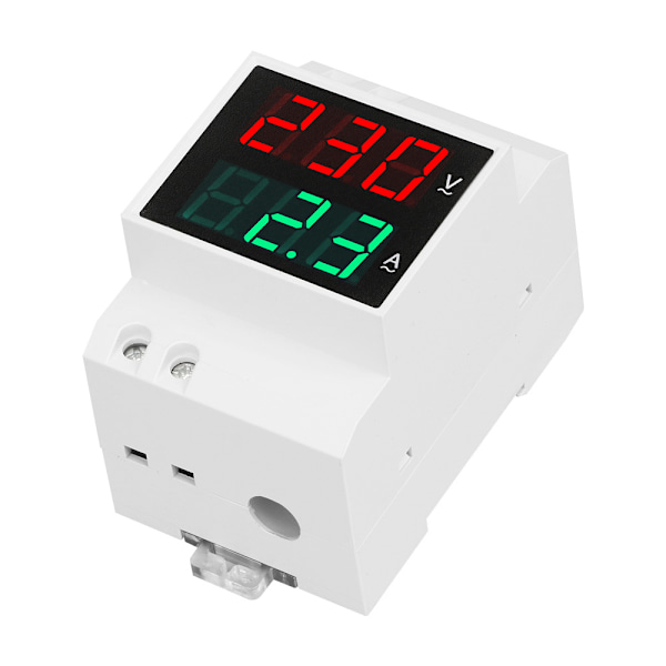 Hög Precision Din-skena Digital Spänningsmätare Dubbel Display Voltmeter Amperemeter AC80-300V AC0-99.9A