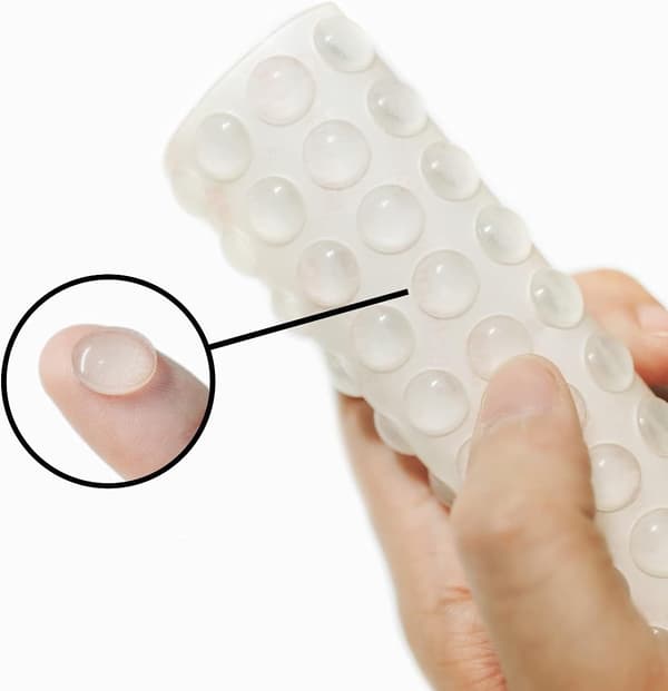 100 gummipuffere til skabslåger (halvkugle)
