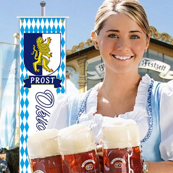 2 kpl Oktoberfest-lippuja, Oktoberfest-koristeita, olutjuhlan lippu, juhlan koristelu Baijerin setti Baijeri, Oktoberfest-koristeet, koristeet Decora