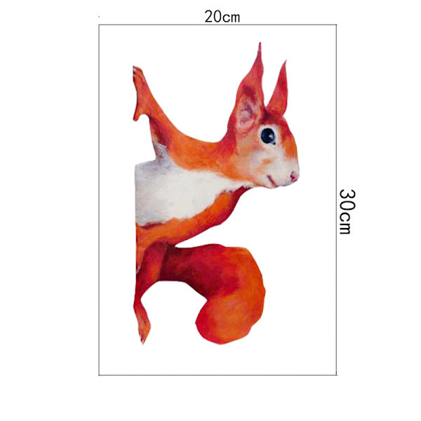 3PCS Peeping Squirrel Wall Decal, Woodland Stickers for Walls and Windows  Stick