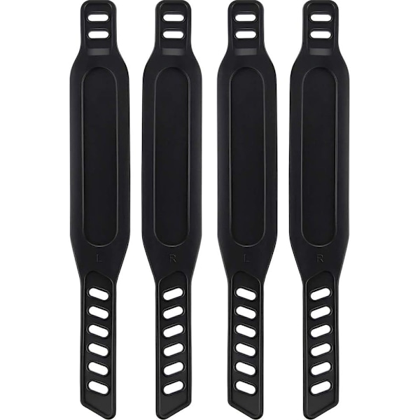 Exercise Bike Pedal Straps Rubber Pedal Straps Easy to Adjust Universal Pedal Straps for Exercise Bike Cycling Home or Gym 2 Pairs Black