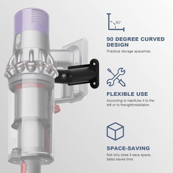 Veggfeste for Shark støvsuger, kraftig veggfeste, tilbehør for Shark håndholdt støvsuger, for Dyson V7 V8 V10 V11 V12 V15 støvsuger