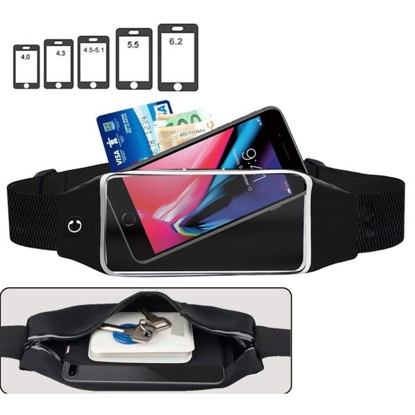 Løb Bælte til iPhone 13/12/11 Pro Max, XS Max, Galaxy S10+ S20