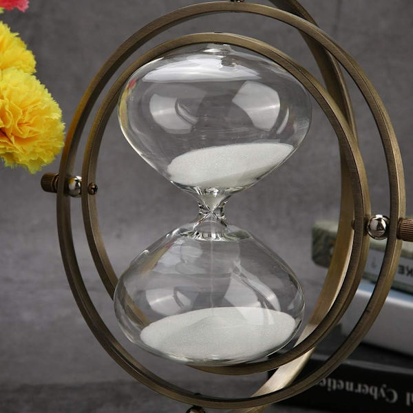 Metall Timglas Timer Glas Timer Sand Glas En Timme Vintage Liv