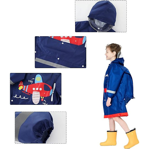 1 Pack, Barn Regnrock Poncho Jacka Flickor Pojkar Jacka Imp