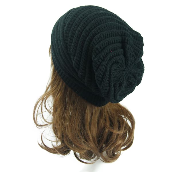 Vinterhatte til kvinder, varme, tykke, bløde kabelstrikket beanie-hatte til kvinder