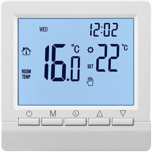 Termostat, programmerbar smart digital temperaturregulator, med stor